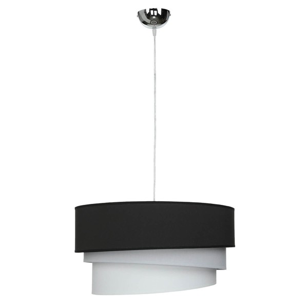 Pendelleuchte Grau Stoff Schirm Ø45Cm Rund Esszimmer Wohnzimmer Lampe-image