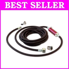 Red & Black Airbrush Hose with Moisture Trap - 10 Feet