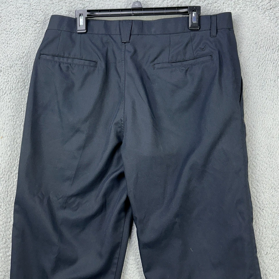 Pantalones de golf Callaway para hombre 36X30 negros chinos delanteros planos bolsillo recto atléticos Foto 3 de 4