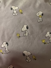 Queen Size Snoopy Woodstock Sheet Set Bottom, Flat 2 Pillow Cases Peanuts