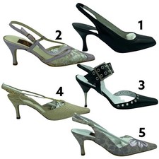 VICKI BETH Womens Ladies Slip On Court High Heels Shoes Heel Small Size 13 1 2 3