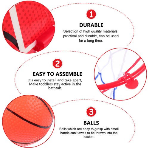 2 Sets Wandmontierter Basketballkorb Baby Kind Basketballspielzeug - Bild 9 von 12