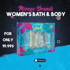 Mirage Brands Women's Bath & Body 4 Piece Gift Sets - FREE SHIPPING -