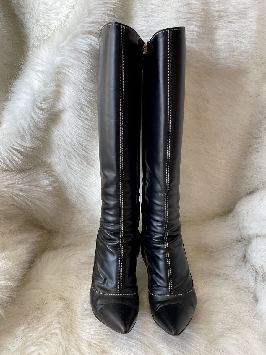 Louis Vuitton Leather Knee High Boots in Black size 36.5 Louis Vuitton Leather Knee High Boots in Black size 36.5