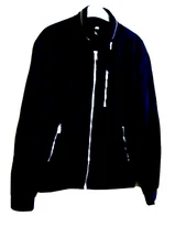 H&M  Zip Up Stand Up Collar Black Jacket Men's Size Large Zipper accents