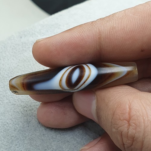 Vintage Natural Beautiful Eye Pattern Middle Eastern Agate Bead Amulet 48.5mm. - Picture 18 of 19