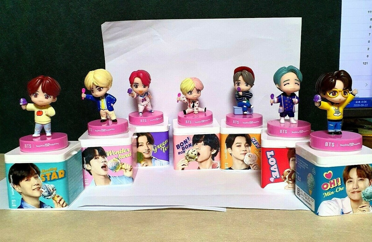 BTS Baskin Robbins empty Limited Block Pack Set + tiny tan Figure