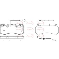 Brake Pads Set For Maserati Levante 3.0 S AWD Front Apec Red 673005715 673010318