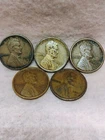 1916 S ~ LINCOLN WHEAT CENT LOT ~ F-VF ~ 5 COINS