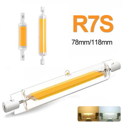 R7S LED 118mm 78mm Dimmbar COB Glasröhre Glühbirne Ersetzen Halogenlampe 220V
