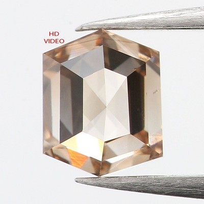0.40 CT Natural Loose Hexagon Shape Diamond 4.30 MM Brown Color Diamond NQ1203