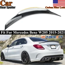 Carbon Fiber Style Rear Trunk Spoiler wing Lip For benz C Class W205 2015-2021
