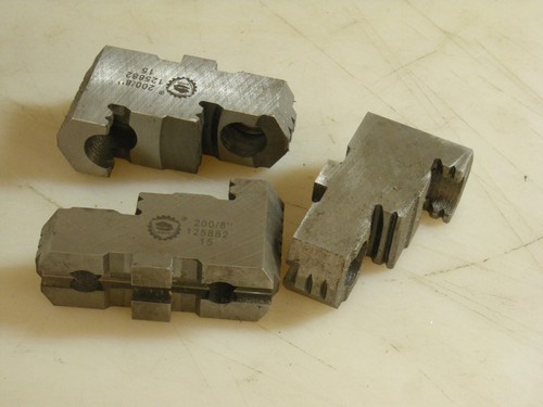 Bison Hard Top Jaws for Scroll Chuck 8" 3-Jaw 3 Piece Set Bison USA Corp 200/8"