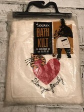 Vintage 1968 Jockey Mens Bath Kilt Terry Wrap Around One Size USA