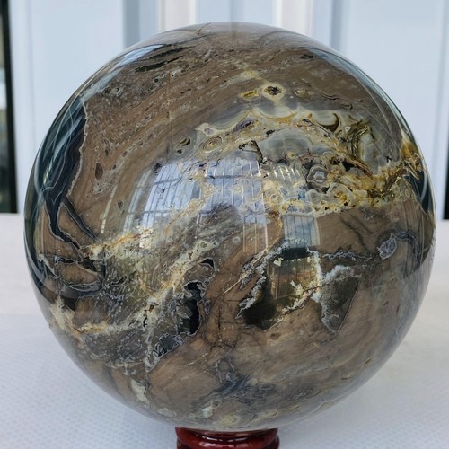 Raro cristallo di agata vulcanica naturale guarigione sfera 2640G (cristallo reattivo UV) - Foto 15 di 18