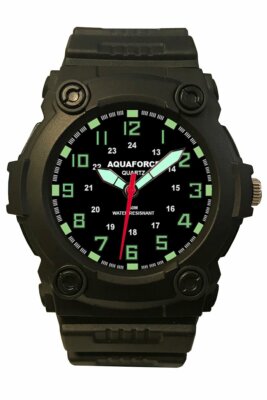  AQUAFORCE ANALOG QUARTZ WATCH 50M Water Resistant 24hr time