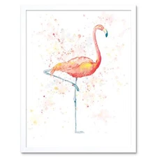 Painting Digital Evry Pink Flamingo 12X16 Inch Framed Art Print