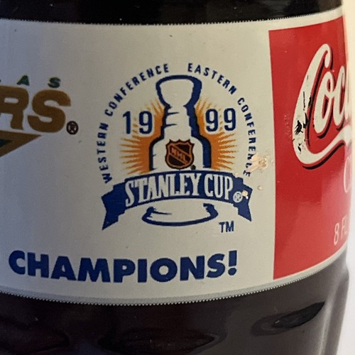 Vintage 1999 Dallas Stars Stanley Cup NHL Champions 8oz Collectors Coke Bottle - Picture 11 of 22