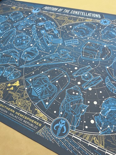 Póster Anthony Petrie STAR WARS CONSTELLATIONS VÍA LÁCTEA Mondo Impreso Mandíbulas/100 - Imagen 3 de 15
