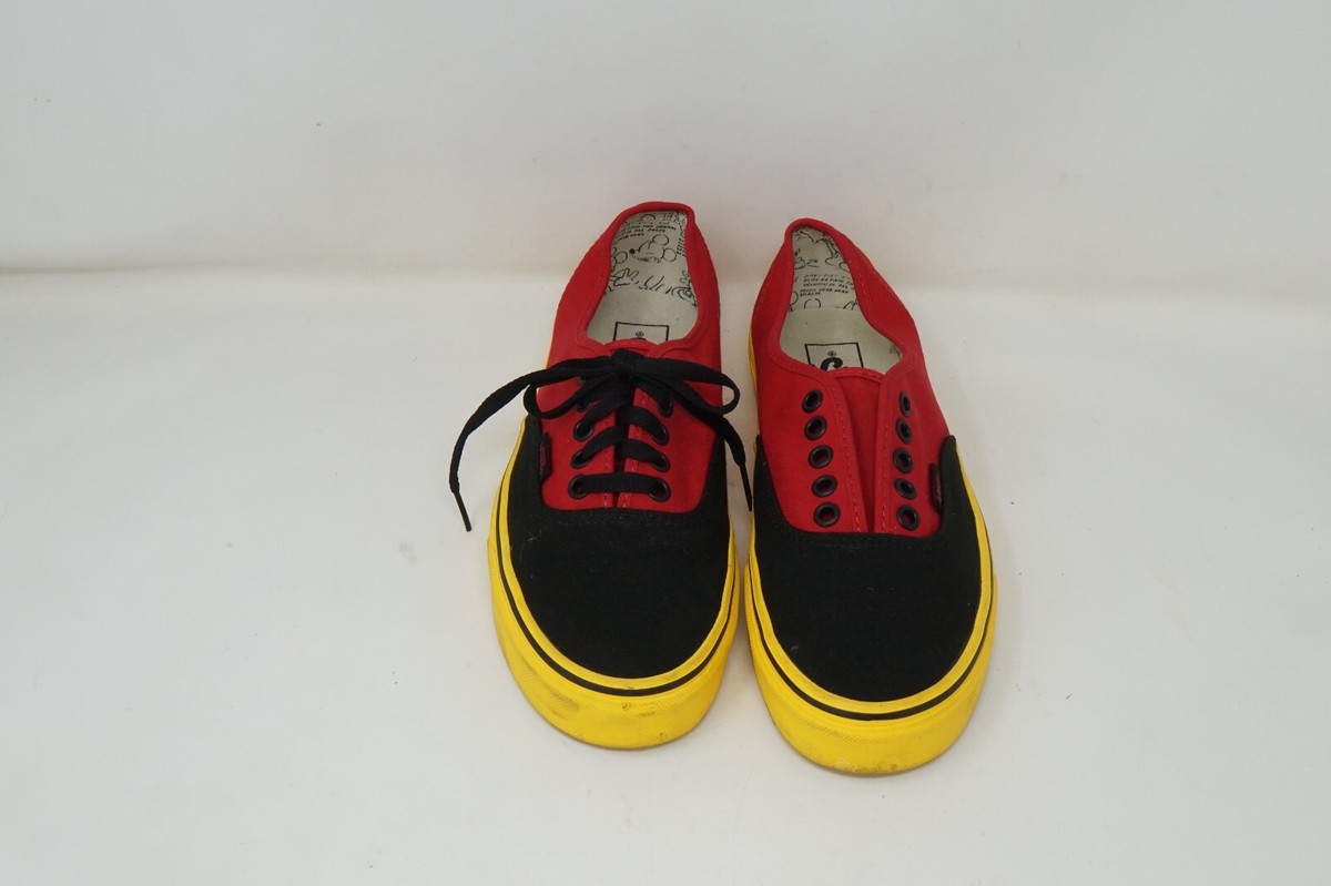 Vans X Disney 90th Anniversary Mickey Mouse Red Yellow Shoes 