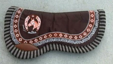  BROWN SADDLE PAD. SUADERO CHARRO. HORSE SADDLE BLANKET CARONA COLA DE PATO