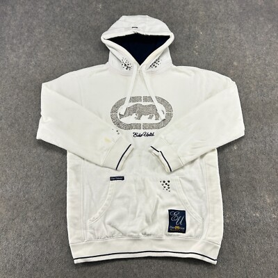VINTAGE Ecko Unltd Sweater Mens Medium White Hoodie