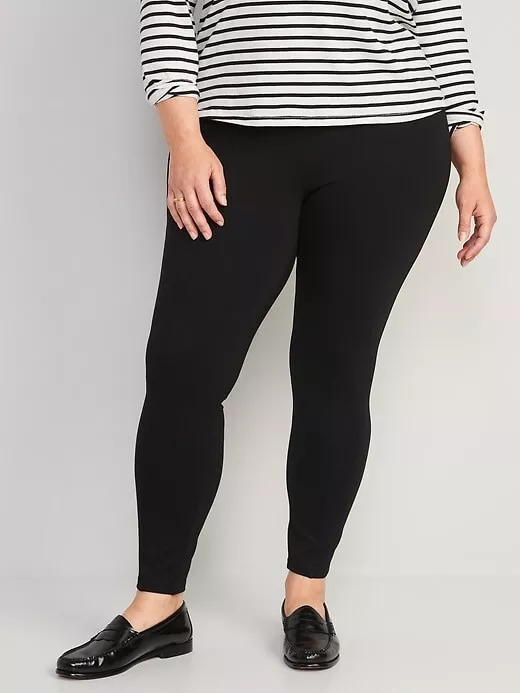 Old Navy Extra High-Waisted Stevie Black Skinny Split-Hem Pants