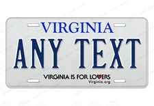Any State License Plate Tag Personalized Custom Any Text Auto Car Atv Bicycle