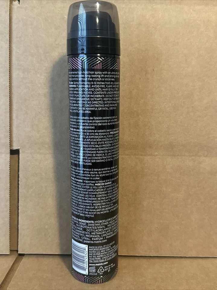 Matrix Vavoom TRIPLE FREEZE Extra Dry High Hold Hairspray 9 oz FREE SHIPPING - Image 3 of 4