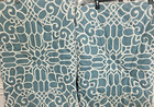 Pottery Barn Set of 2 Kelsey Standard Shams Quilted Teal Blue Unisex Boho Modern