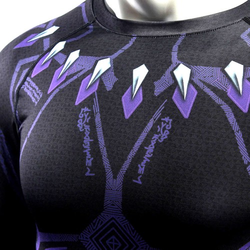 Avengers: Infinity War Black Panther T shirt Tee sport Fitness daily Cosplay - Picture 8 of 9