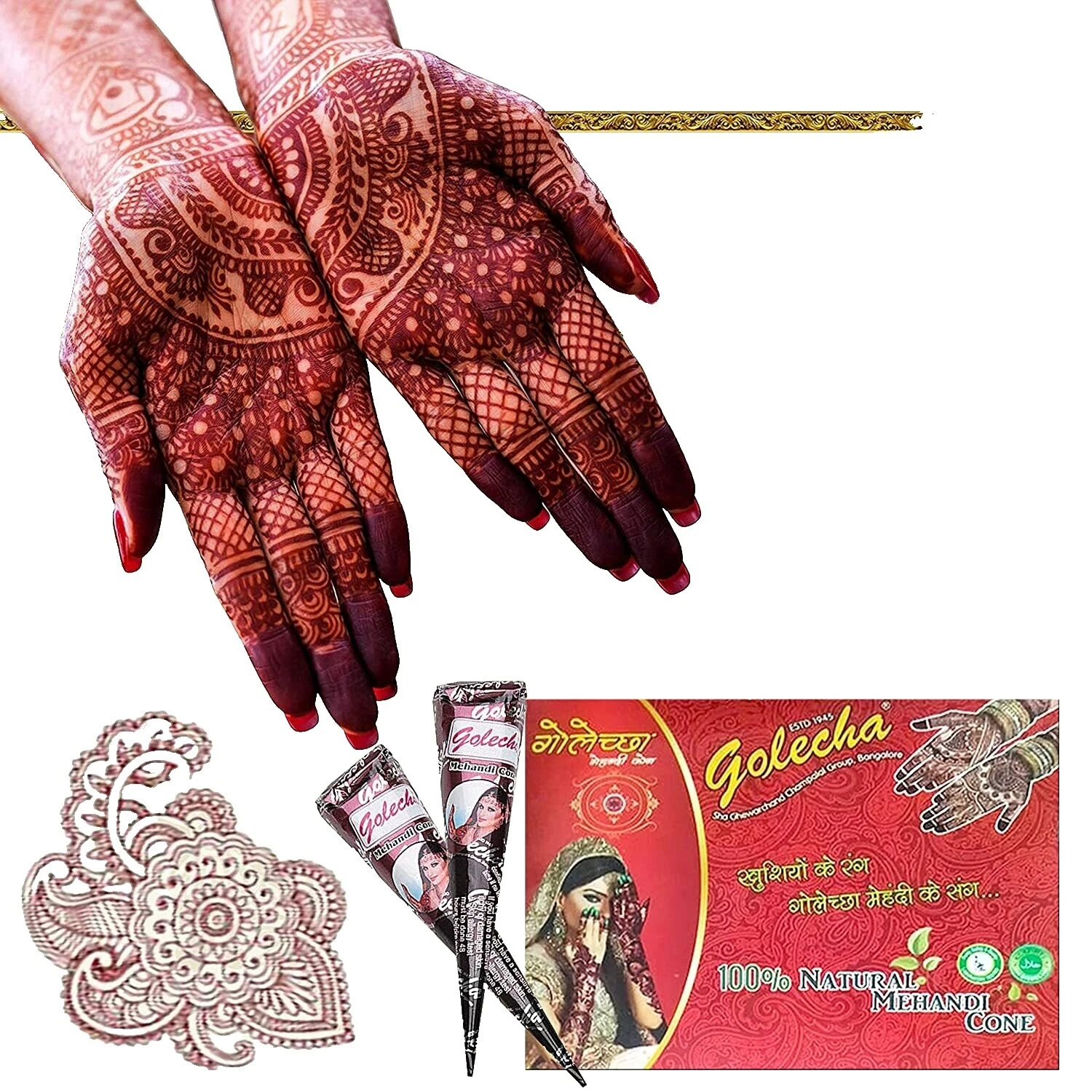 Tatuajes Golecha Negro Press-On