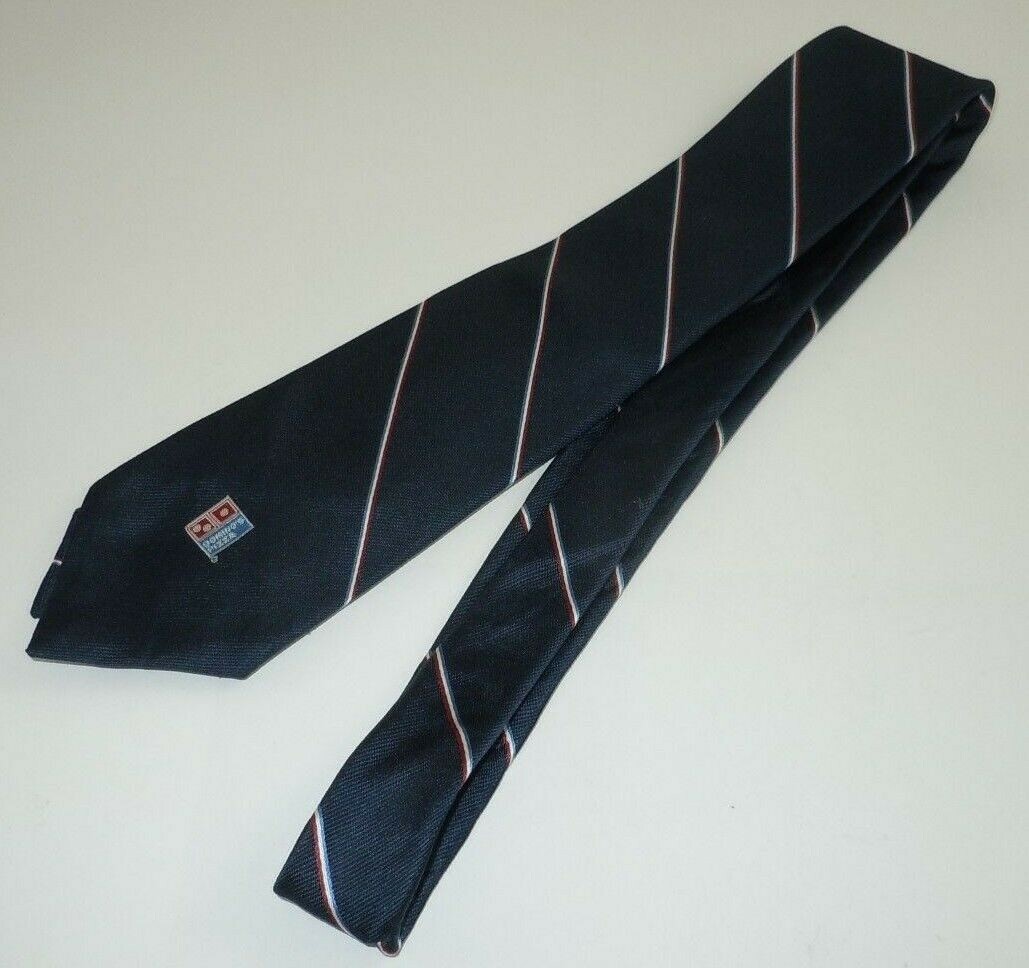 Domino's Pizza Company Tie Wembley Blue Red White Striped Official Logo