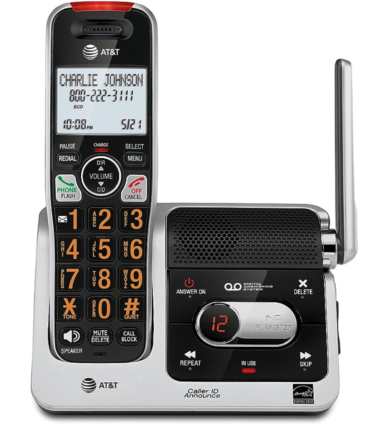 AT&T BL102 DECT 6.0 Cordless Phone Answering System w Smart Call