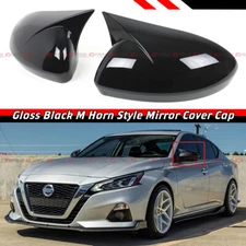 FOR 19-24 ALTIMA & 20-24 SENTRA JDM M STYLE GLOSS BLACK SIDE MIRROR COVER CAPS