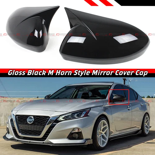 FOR 19-24 ALTIMA & 20-24 SENTRA JDM M STYLE GLOSS BLACK SIDE MIRROR COVER CAPS
