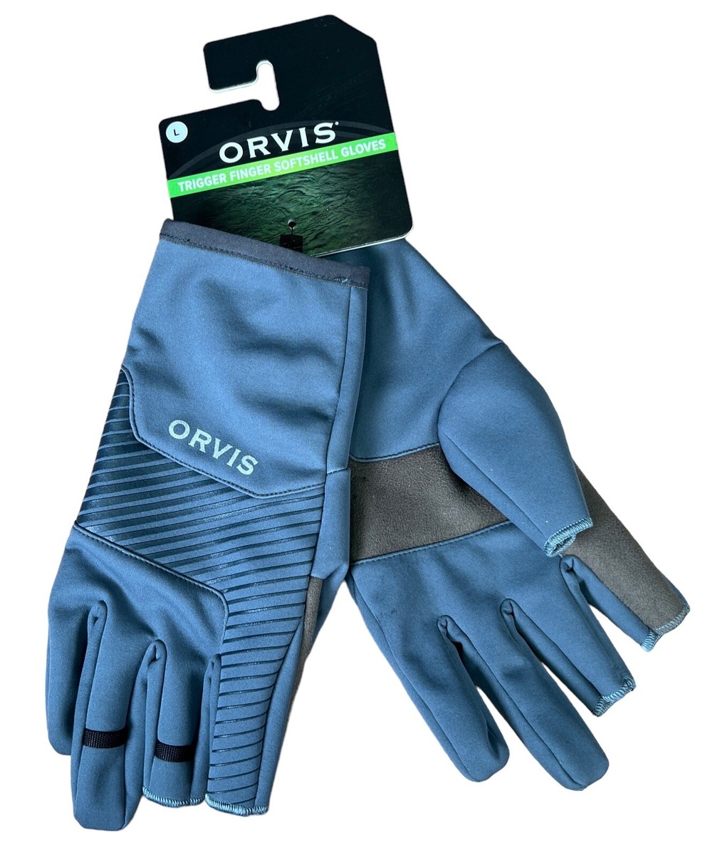 ORVIS SOFT SHELL GRAY CONVERTIBLE MITTS (MITTENS, GLOVES) Large
