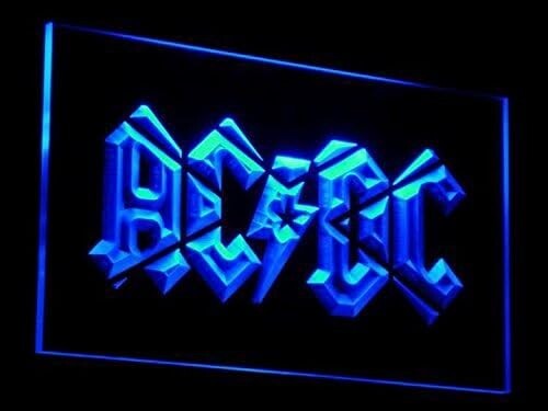 ACDC AC/DC Band Logo Beer Bar LED Neon Light Sign gift decore club pub ...