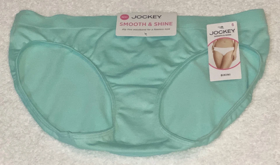 Braguita de bikini JOCKEY suave y brillante sin costuras verde menta para mujer talla M 6 Foto 2 de 4