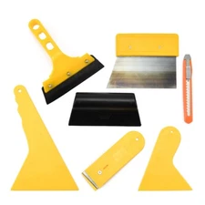 7pcs Car Wrap Vinyl Application Tools Squeegee Window Tint Edge Scraper Tool Kit