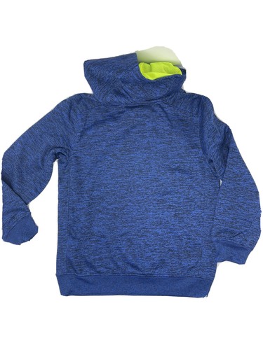 Nike Boys 4-7 Therma FIT Fleece Space-Dyed Hoodie_Game Royal Volt_Size 6_NWT - Picture 8 of 8