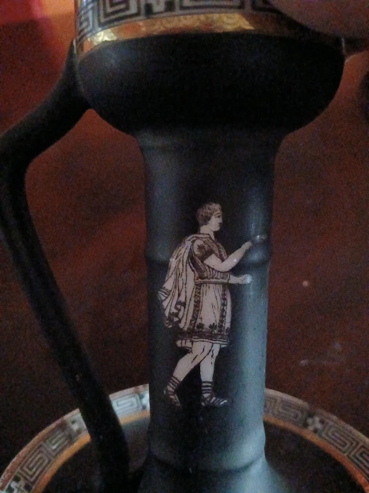 Candelabro Royal Bayreuth Greek Revival Corinthia hecho en Baviera negro mate  Foto 3 de 4