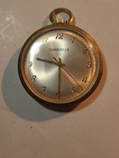 Vintage Caravelle Pocket Watch, Runs Good, Gold Filled Lot 3