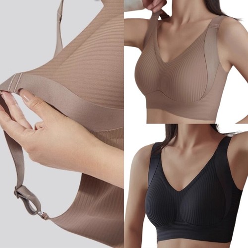Women s Invisible Bra Full Coverage Support Smooth No Underwire Padded Bustier - Picture 2 of 28