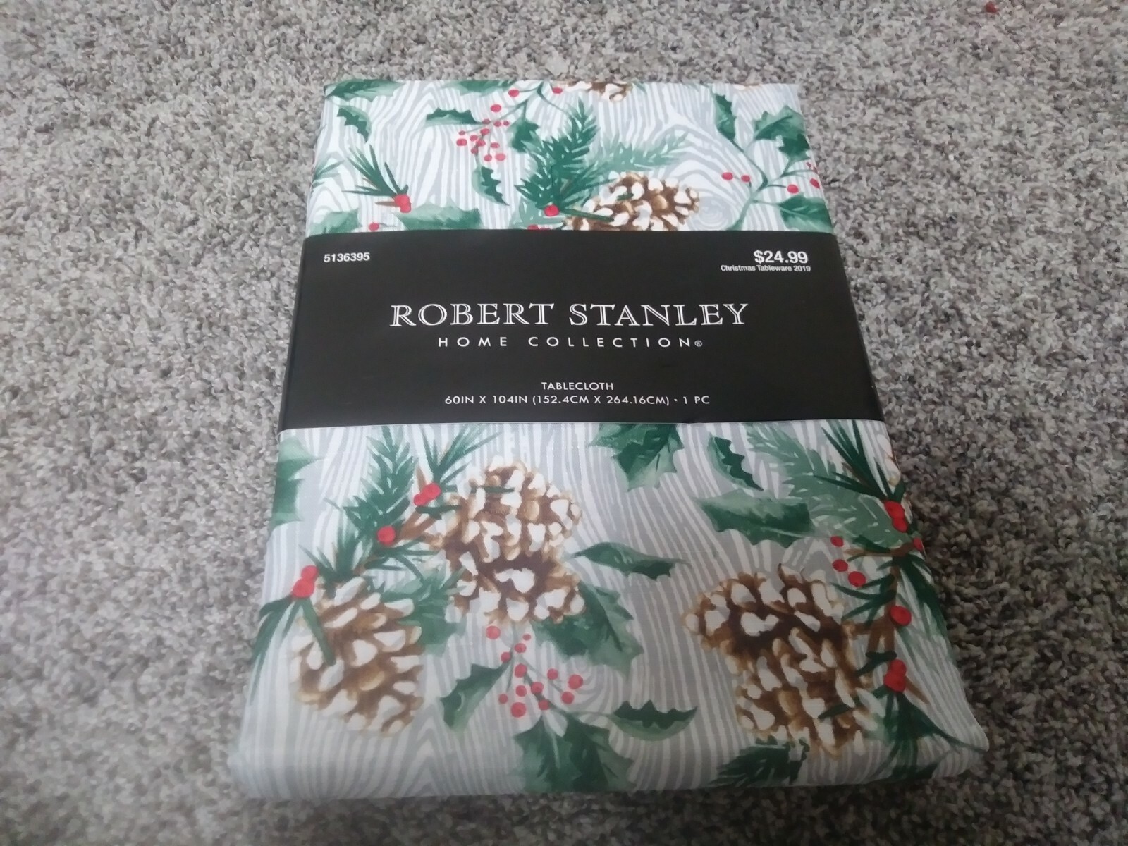 Robert Stanley Home Collection Christmas Tablecloth - 60" X 104 ...