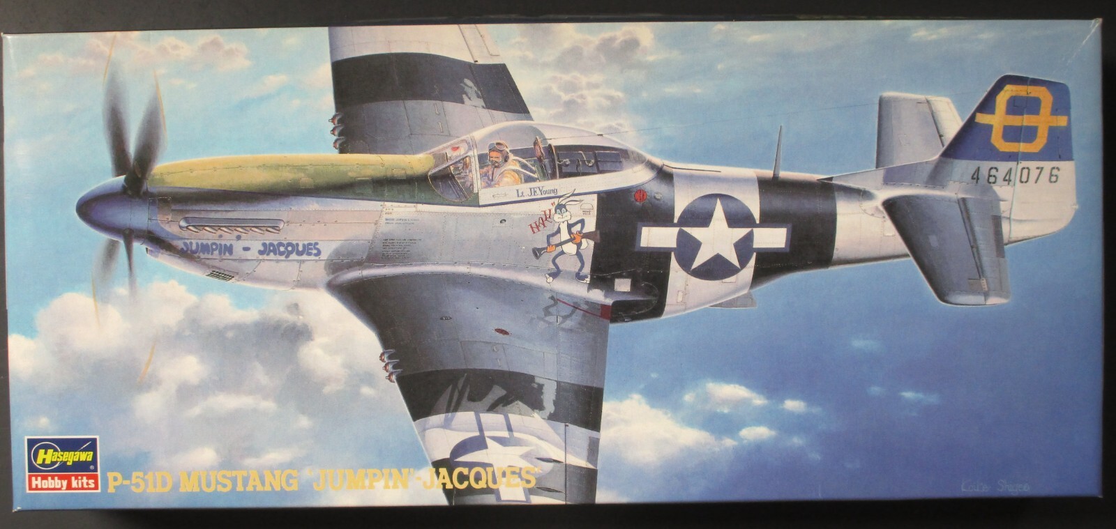 Hasegawa 1/72nd Scale P-51D Mustang Jumpin Jacques Kit No. 51320 - Open Box