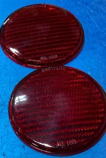 Military Reflector  Lens Red GROTELITE No100 Plastic set 2ea ( 3-1/4 )  🇺🇸