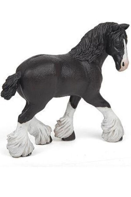 Papo Black Shire Horse Figure Multicolor 51517