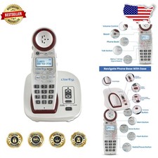 Amplified Cordless Phone: Big Buttons, Talking ID, 50dB Loud Ringer, Power Ou...