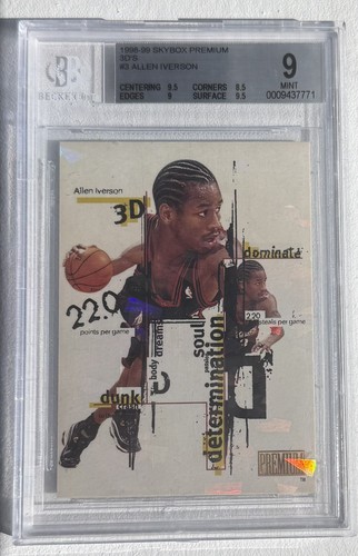 Allen Iverson 1998 Skybox Premium 3D's card